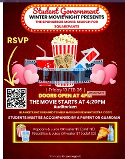 Movie Poster for school movie night